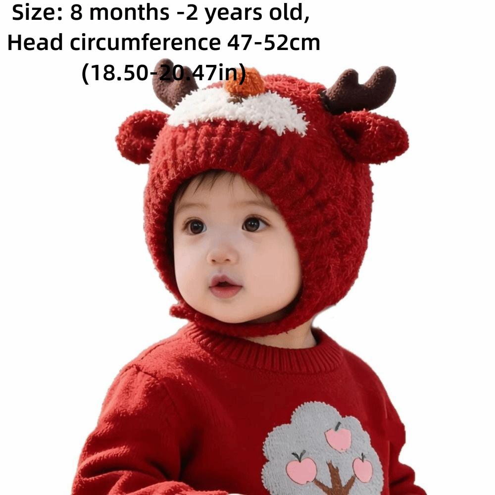 Thick Lining Toddler Beanie Plush Infant Warm Hat Skin Friendly Baby Earflap Hat  Autumn Winter