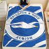 1 шт. Фланелевое одеяло с принтом Brighton, Высокое качество, Для всех сезонов, Декор для дома, Тепло и Уют, Идеально для Рождественских подарков