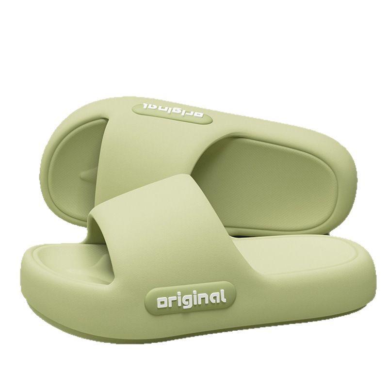 Лето 2025 Новые EVA Пара Мужские и Женские Модные Крутые Тапочки для Повседневной Носки Водонепроницаемые и Противоскользящие Толстая Подошва Одна Линия Перетаскивания Оптом