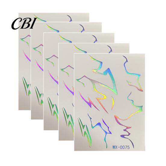 Temporary Body Art Decals 5 Sheets Holographic Lightning Tattoos, Waterproof Flash Tattoo Stickers Stickers, Full Color for Festival Party Easy Apply