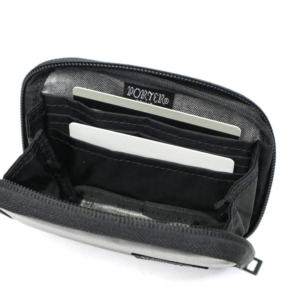 Кошелек PORTER из нейлона с круглой молнией, устойчивый к пятнам, водонепроницаемый, черный (Портье) [ТАКТИЧЕСКИЙ] 654-07081