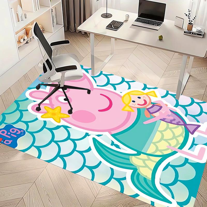 Peppa Pig2 Printed Absorbent Washable Carpet, Non-Slip Bathroom Mats, Kitchen Rugs, Yoga Mat,Living Room Entrance, Camping Picnic Rugs