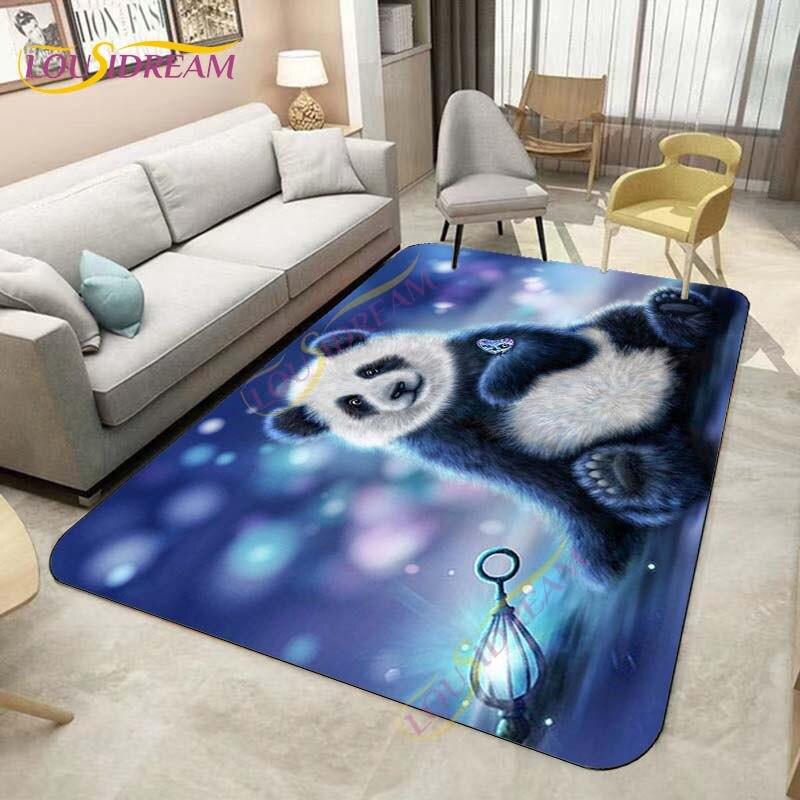 Ковры с животными, милый коврик с узором панды, бамбуковый дверной коврик, коврик с принтом панды, ковры для спальни, гостиной, домашний декор