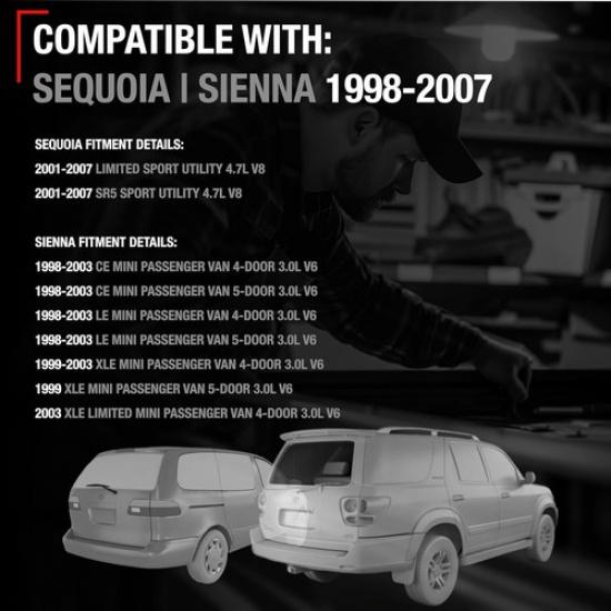 Замена сборки ручки задней двери - Совместимо с Sequoia 2001-2007 Пластик