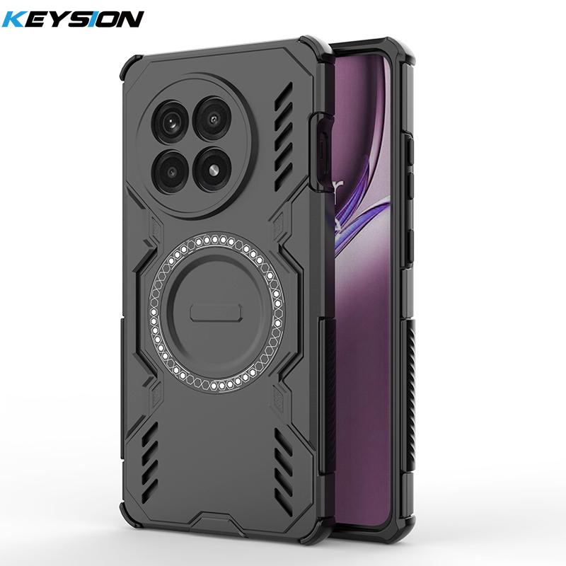 KEYSION Полый чехол для отвода тепла для OnePlus 13R 5G Силикон+ПК Магнитное охлаждение Ударопрочный чехол для телефона для 1+ Ace 5 Pro 5G