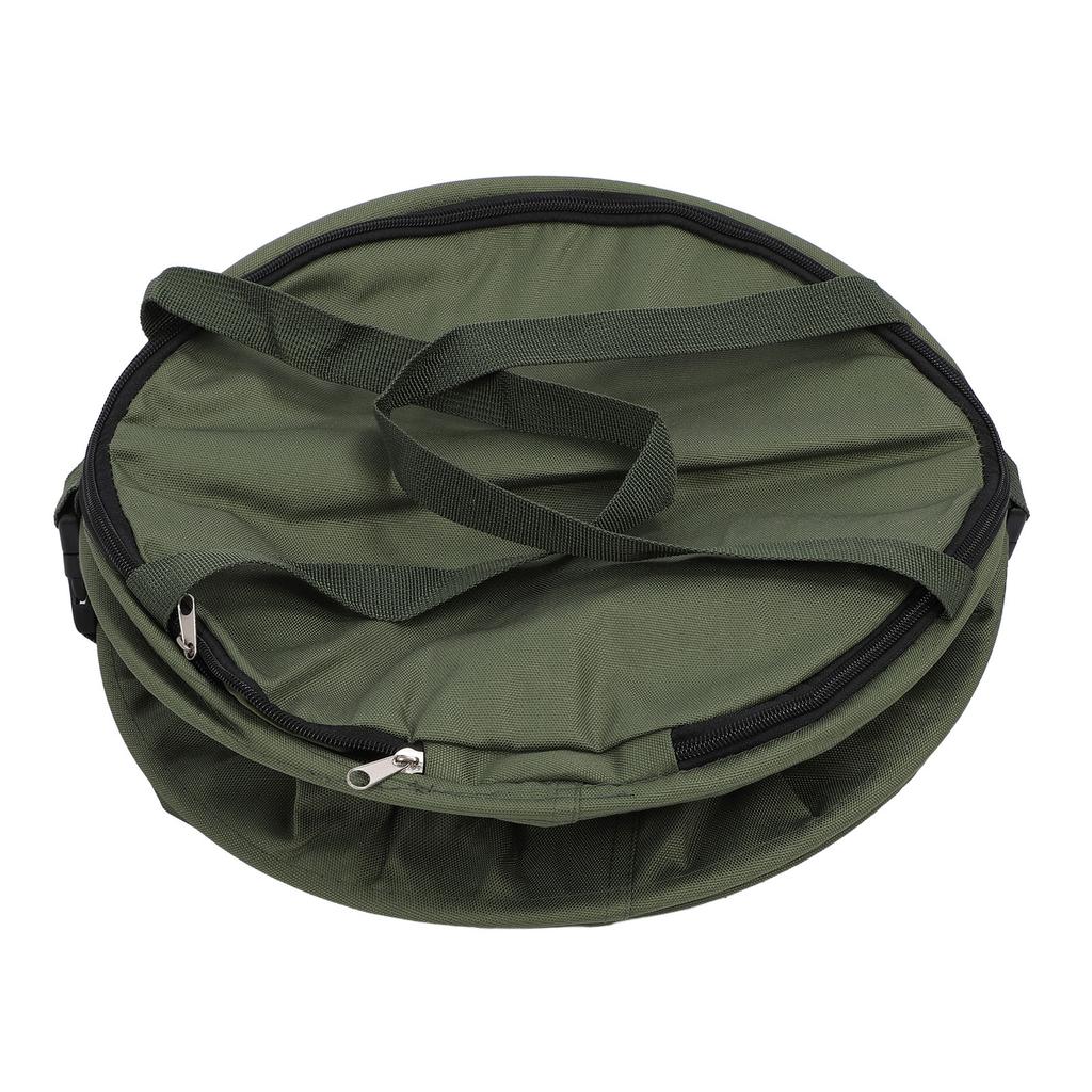 Camping Trash Can with Zippered Lid 24 Gallons Large Capacity Foldable Portable Garden Garbage