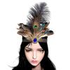 Bohemian Feathered Hairband Carnival Celebration Party Headband Adult Cosplay Hairhoop Ethnic Hairband for Theme Event