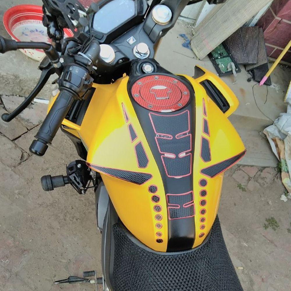 3D Fish Bone Decals Modification Accessories Motorcycle Fuel Tank Stickers Dots Multicolor Edge
