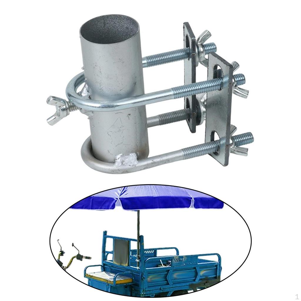 Balcony Parasol Holder Patio Umbrella Stand Clip Fixed Bracket for Landscape Fence