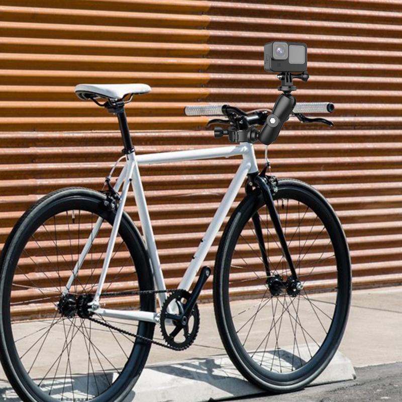 Motorcycle Bike Selfie Stick Holder Action Camera Handlebar Clamp Mounting Bracket Cycling