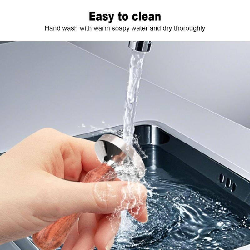 Темпер для кофе 30 мм из нержавеющей стали Инструмент для прессования кофейного помола С деревянной ручкой Для кафе Дома