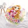 1pc Adorable Rapunzel and Animals Automatic 3-Fold Umbrella Design, Cute Cartoon Pattern, Portable Outdoor Umbrella, Perfect, Holiday Gift f