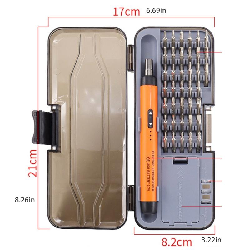 Набор электрических отверток 38 в 1 Электроинструмент Магнитные биты для отвертки Инструмент для ремонта телефона, очков, часов, ПК, камеры