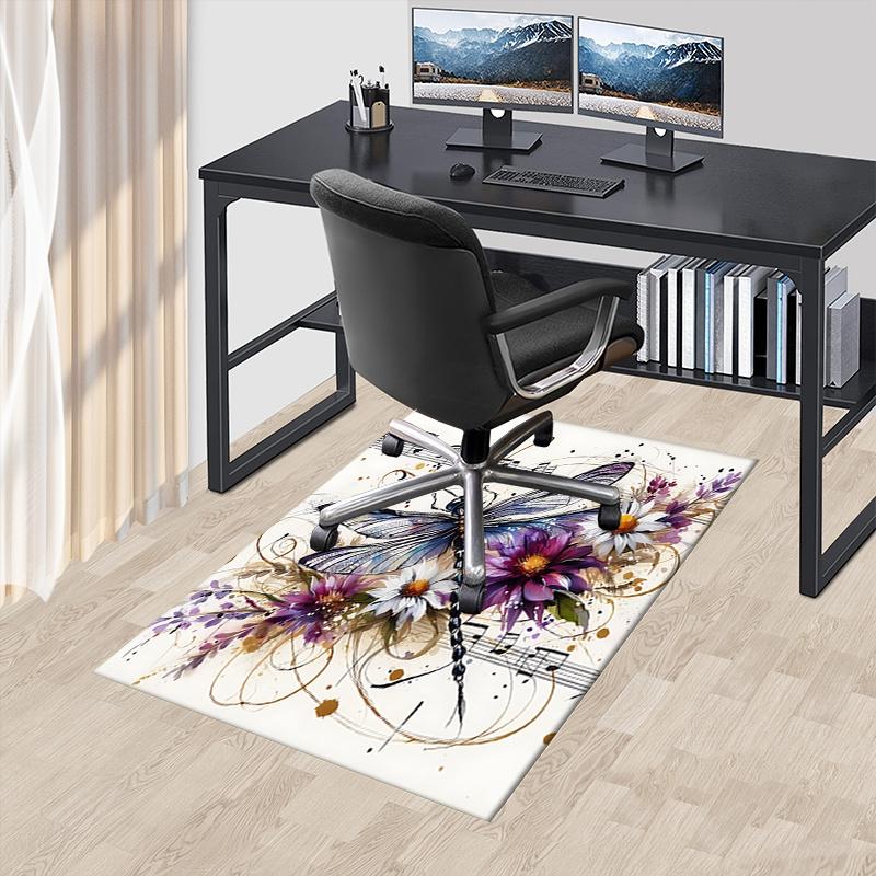 Butterfly Notes Chair Mat Office Carpet: Oversized Rug for Home Decor, Sofa Carpet, Gift Idea for Office and Living Room0255A