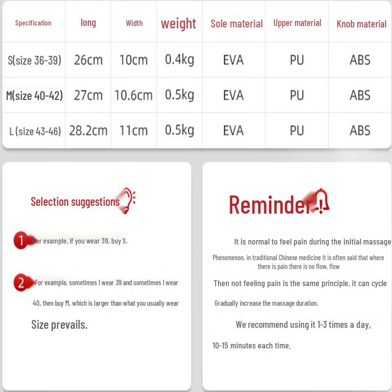 CLORIS Jade & Tourmaline Foot Massage Slippers CN plug (adapter included)