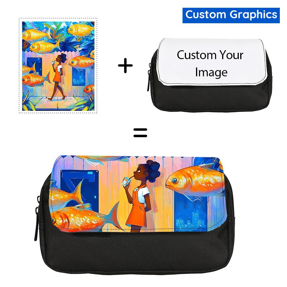 Superkitties Double Layer Pencil Case For Kids Cartoon School Supplies