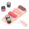 Wooden Sushi Restaurant Pretend Play Set Food Recognize Toy Children Kitchen Pretend Toy