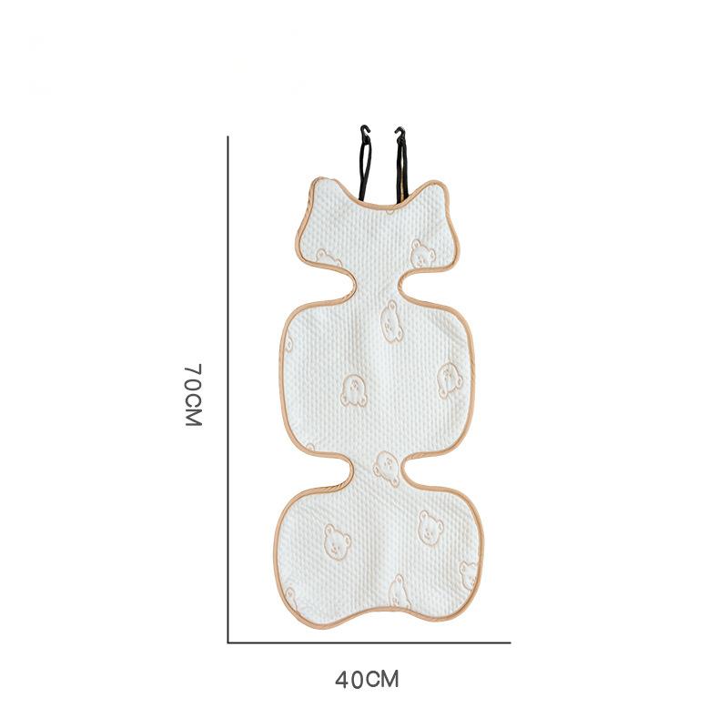 Подушка-вкладыш для коляски из ткани Ice Sliky Fiber, Дышащий коврик для детского стульчика на все сезоны, Летний охлаждающий коврик, машинная стирка