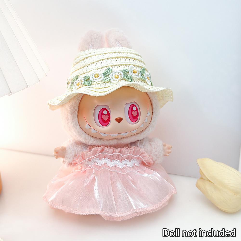 For 17cm Labubu Doll Clothes Fashion Clothes Hoodies Doll Clothes Color Match Hoodies Dolls Accessories Cute Decoration Little Cloths