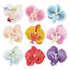 Artificial Moth Orchids Hair Clip Bohemia Hawaiian Faux Pearl Simulated Flower Duckbilled Clamp Hairpin Hair Barrette Women Hair Accessories Headwear