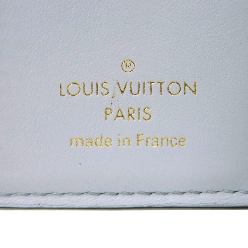 Used 12564 Portefeiulle Capucines XS M69061 7942 LV Logo Pastel Light Blue Japan Exclusive Taurillon Clemence Blue