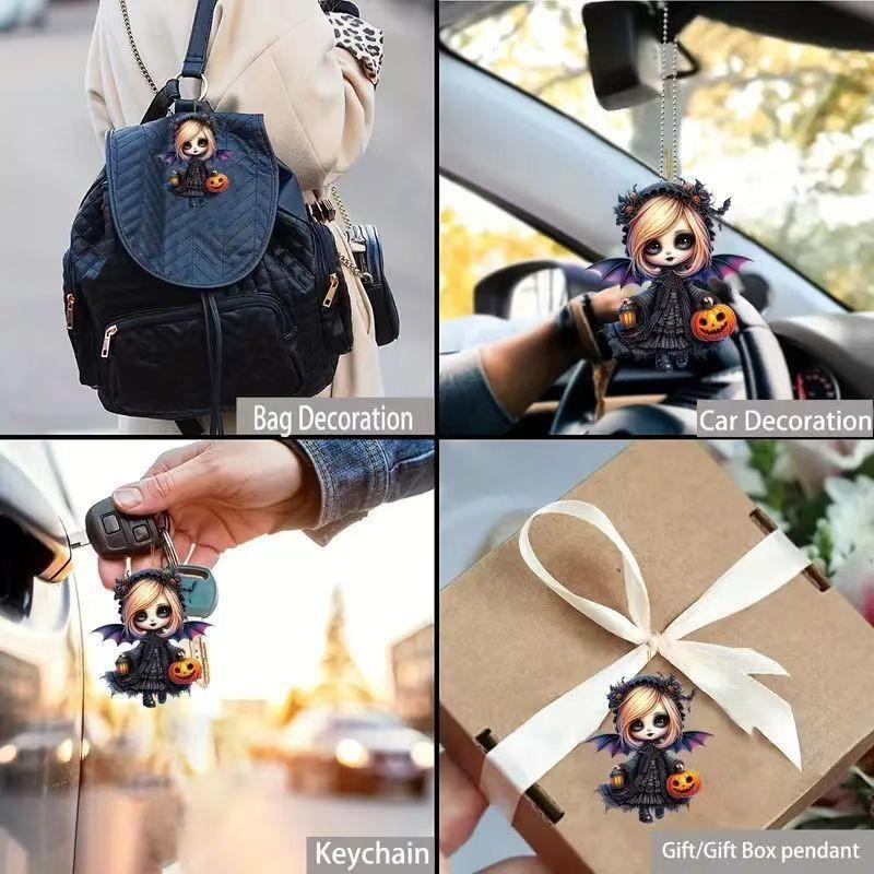 Автомобильные Хэллоуинские Аксессуары Акриловая Ведьма Подвесной Декор Праздничный Салон Автомобиля
