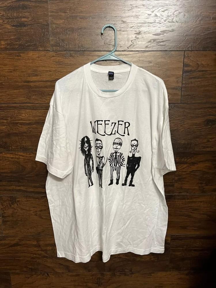 Футболка Weezer Тим Бёртон Футболка с тура Nightmare Before Weezer 2014 Нераспроданный товар