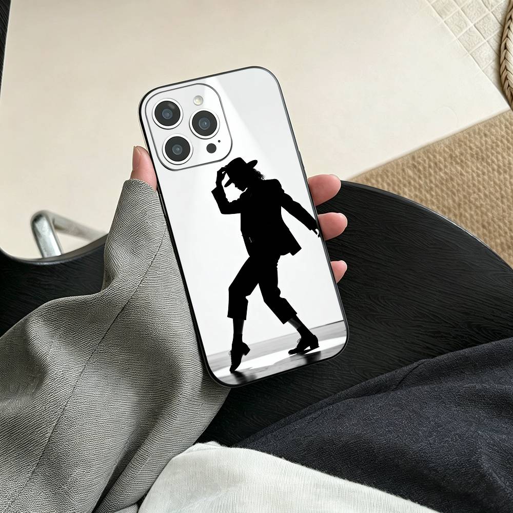 M-Michael Jackson Чехол для телефона для iPhone 17, 16, 15, 14, 13, 12, 11 Plus, Pro Max, Другие Мягкий Черный Чехол