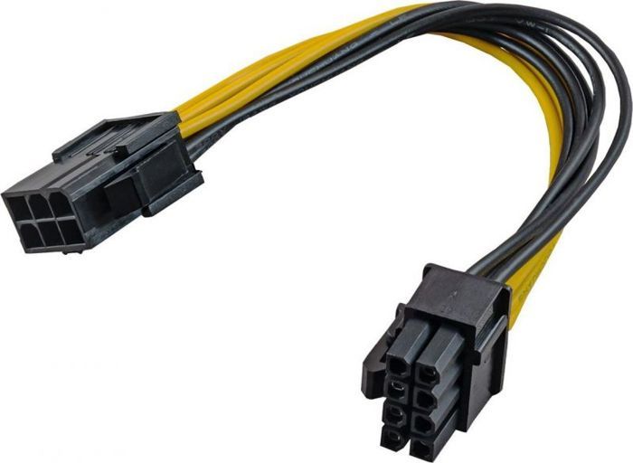 Adaptateur - Akyga - AK-CA-07 - PCI-E 6 Broches vers 8 Broches - 20 cm - Haute Qualité