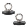 Super Strong Neodymium Magnet Hooks, 43mm Diameter, Rubber-Coated Stainless Steel, Rust-Resistant, High-Friction Magnetic Mount Base, Non-Slip, Scratc