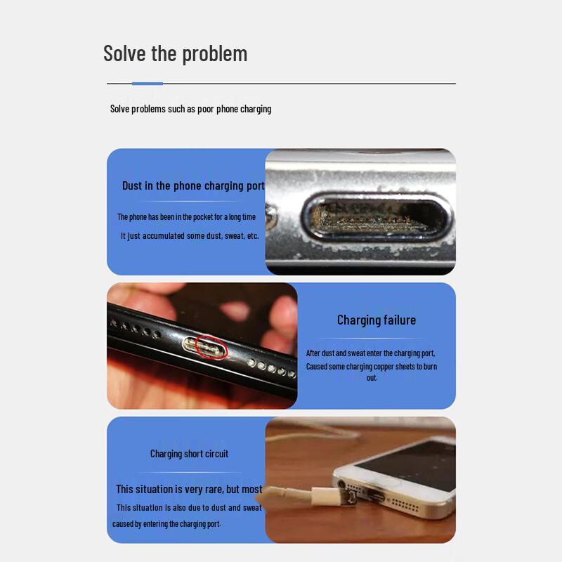 Универсальный набор пылезащитных заглушек для порта Type-C и защитных наклеек на динамик для телефона