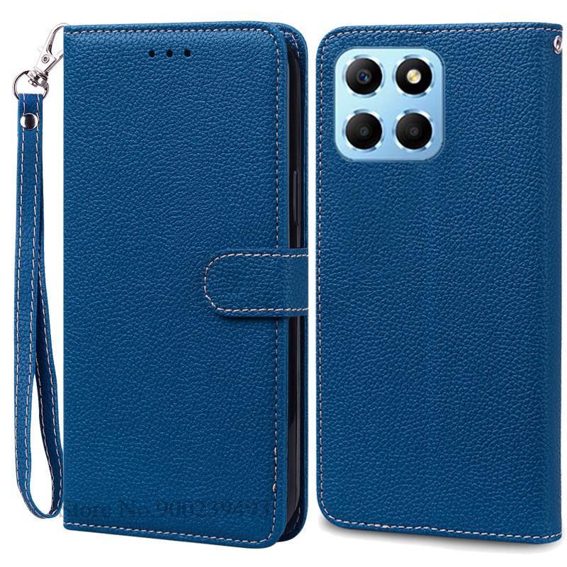For Honor X6 Case Huawei Honor X6 2022 Cover Silicone Wallet Flip Leather Case For Honor X6 VNE-LX1 VNE-LX2 Phone Case Fundas