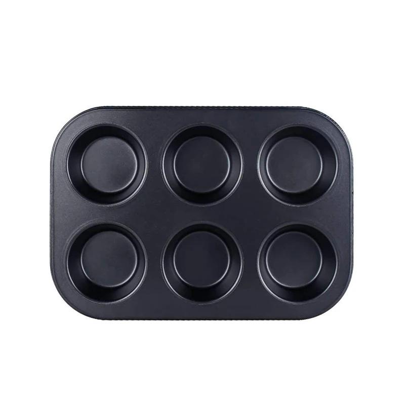 D5 6/12 Cup Square Cupcake Baking Pan Easy To Clean Cupcake Mold Muffin Baking Pan Carbon Steel Baking Pan Non-stick Baking Pan
