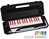 KC Kyoritz Melody Piano 32-Key Melody Harmonica, BlackRed, P3001-32KBKRD (Includes Do-Re-Mi Labels, Cloth, and Name Stickers)