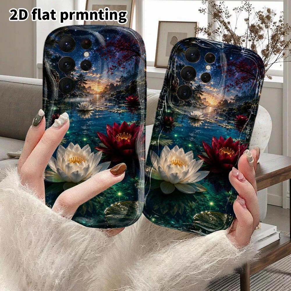 Чехол для телефона: 2D Плоский Защитный Чехол для Samsung Galaxy A34 A35 M05 M06 S20 S22 S21 FE Plus 5G, Стиль для Пары, Тайный Сад Кувшинок, Рождество и Зал