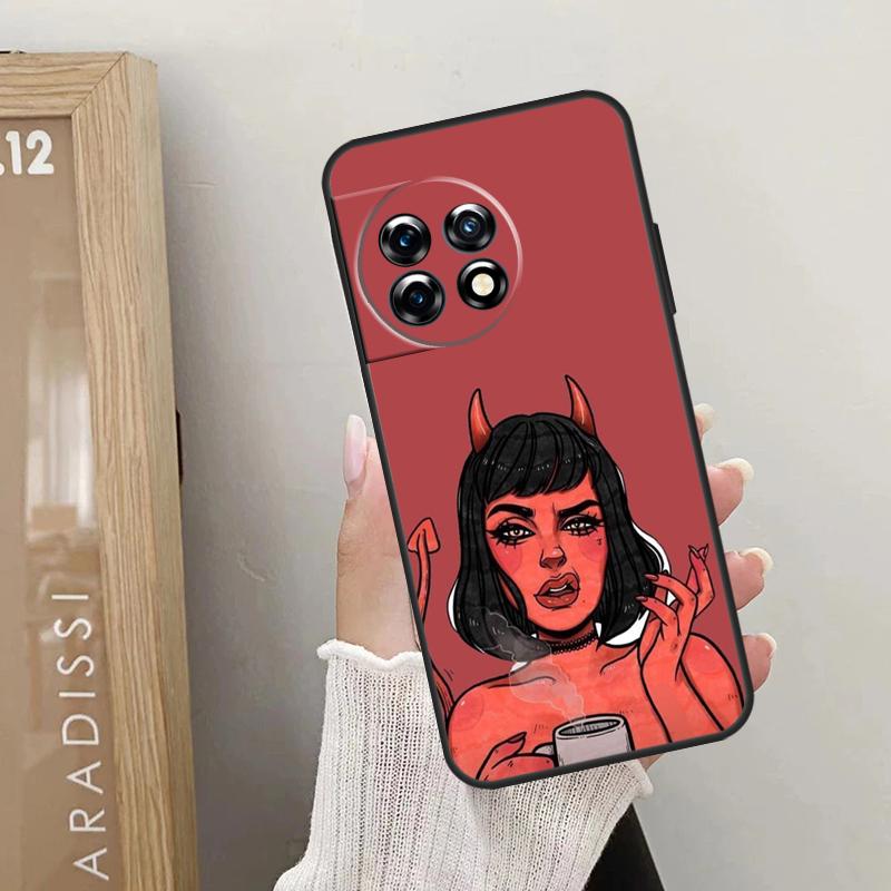 Чехол "Женщина-дьявол" для OnePlus Nord CE 5 2 3 4 Lite N20 N30 OnePlus 15 13 12 10 R 13T 10T 11 9 10 Pro