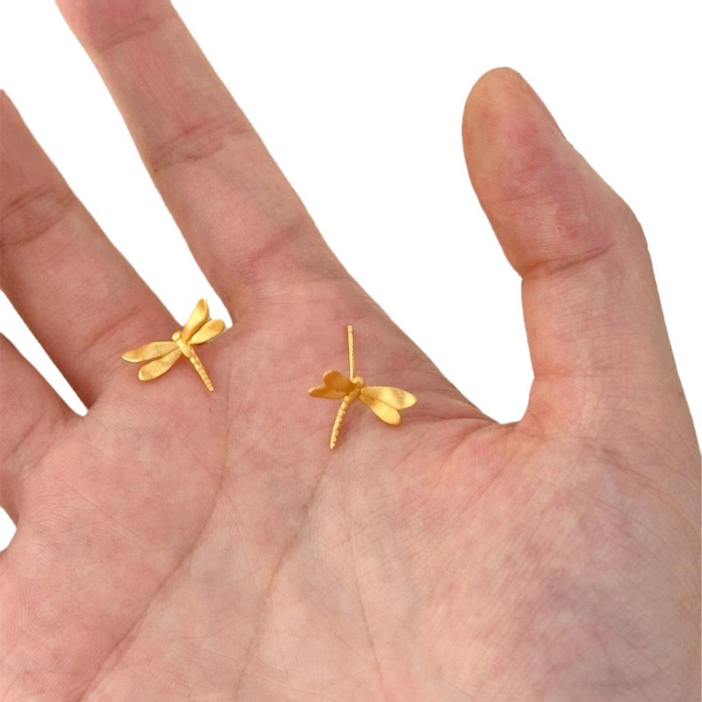 Новые китайские серьги-стрекозы женские ретро национальный стиль элегантный темперамент праздничные позолоченные серьги-бабочки серьги