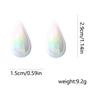 European and American magical gradient colored hollow and chubby teardrop earrings, fashionable and trendy acrylic multi-color women's earrings