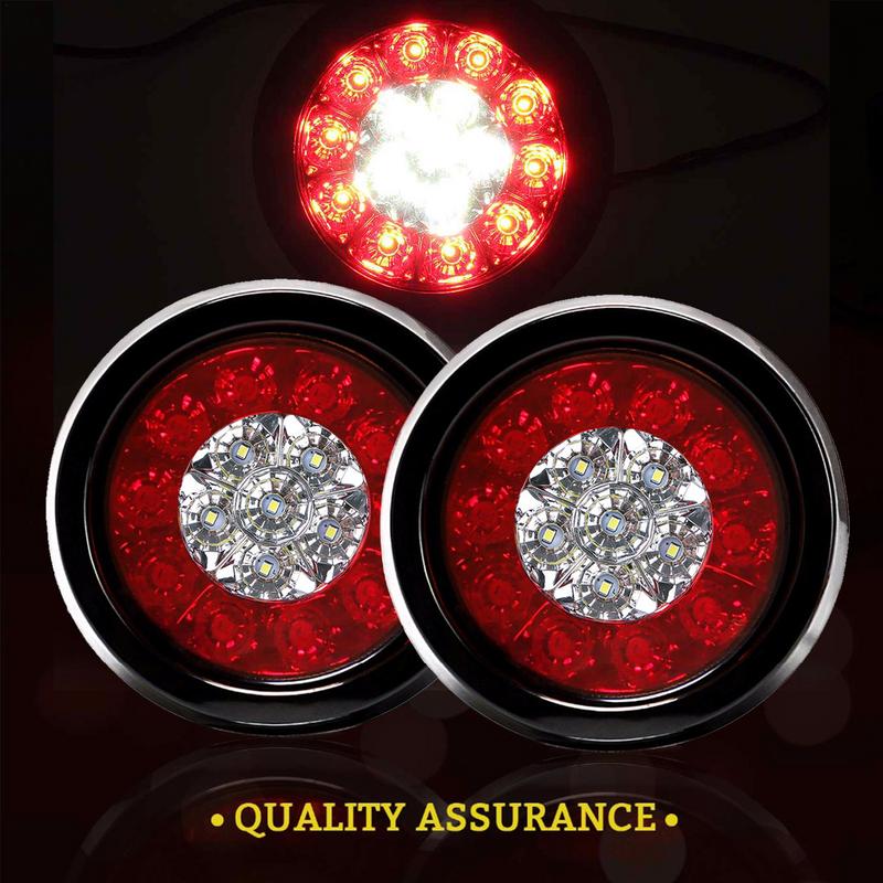 12V Car LED Turn Signal Light Round Rear Brake Lamps LED Rear Light Turn Signal Light Stop Parking Brake Lamp Driving Lamps