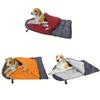 Fleece Camping Dog Bed Zippered Winter Waterproof Outdoor Pet Sleeping Bag - Padded and Comfortable for Pets