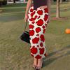 Women's Casual Fashion Gradient Printed Fishtail Split Skirt Elasticated Slim Half-body Skirt