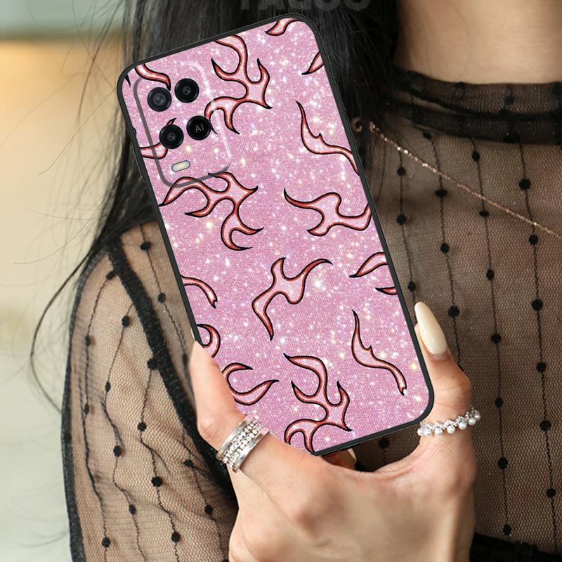 Крутой Чехол с Цветным Узором "Пламя" Для Oppo A5 Pro A15 A17 A57 A77 A18 A38 A58 A78 A98 A94 A74 A54 A40 A60 A80 A96 A76 A16