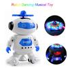 Kids Music Robot Toys Rotating Dance With LED Light Electronic Walking Interactive Toys for Boys Girls Baby Birthday Xmas Gift