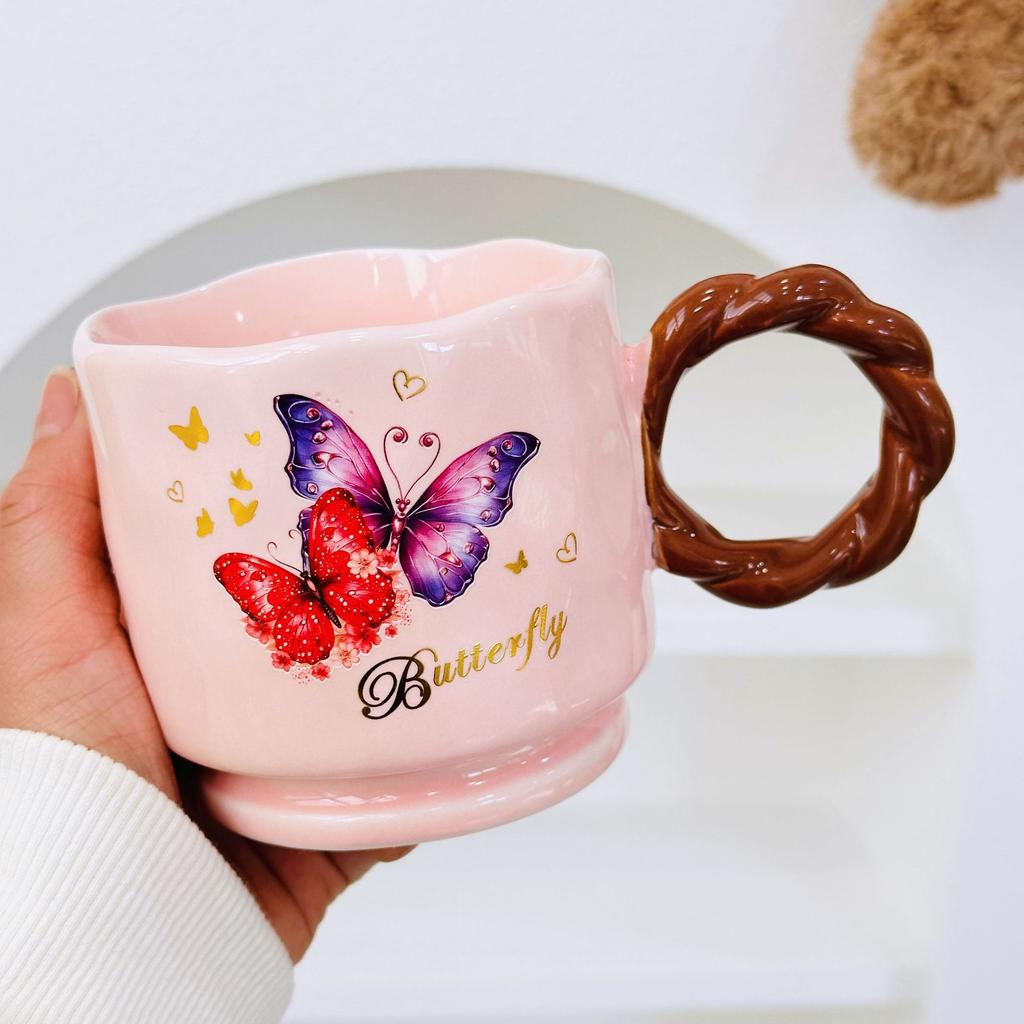 Кружка Папа Утка с крышкой Милая керамическая чашка Пара Девушка с высоким взглядом Сердце Подарок Девушка Чашка для воды