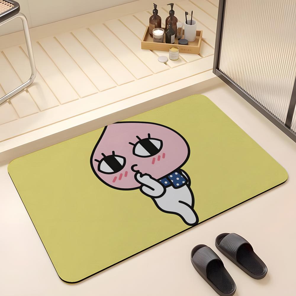 ANIME K-Kakao Friends Floor Mat Absorbent Floor Mat Non-Slip Entrance Rug for Bathrooms Restrooms and Toilets