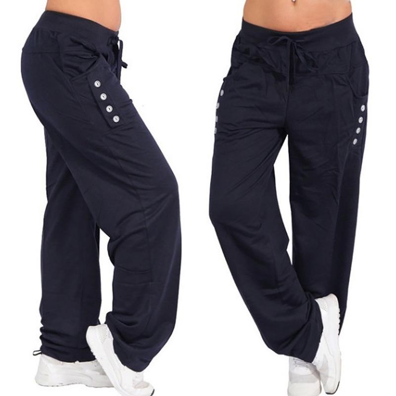Удобные женские свободные повседневные однотонные брюки Harlan Yoga Jogging Trousers