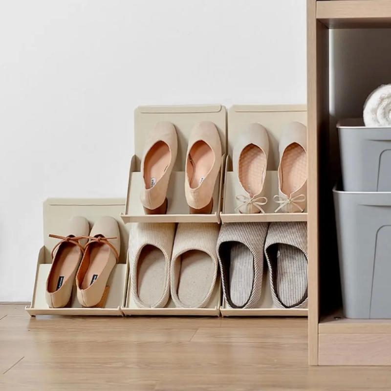 Полка для обуви Компактный комбинированный многослойный штабелируемый органайзер Шкаф для обуви Простая мебель для дома и общежития Органайзеры для обуви