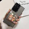 Мультяшный милый капибара Чехол для телефона Для Samsung Galaxy S25 Edge S24 S23 S22 S21 S20 Ultra Funda Силиконовый Серебряный Чехол