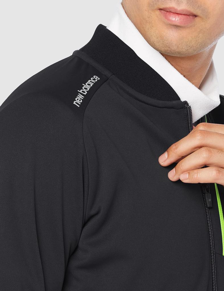 New Balance Golf Men's Zip-Up Blouson Jacket, UV Protection Stretch (012-2162001) Black Size 6 (LL)