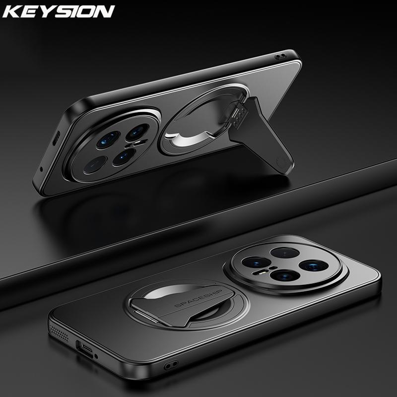 KEYSION Магнитный чехол для телефона HONOR Magic 8 Pro Металлическая краска Силикон+ПК Вертикальная подставка Противоударный чехол для Magic8 Pro 5G